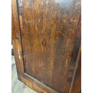 Georgian Oak With Mahogany Cross Banding Corner Cupboard