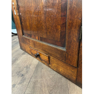 Georgian Oak With Mahogany Cross Banding Corner Cupboard