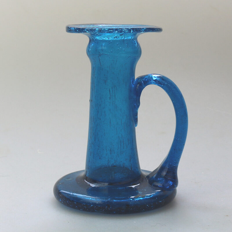 An unusual antique arts & crafts art glass Chamberstick C.1900