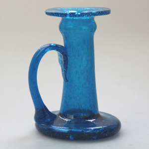 An unusual antique arts & crafts art glass Chamberstick C.1900