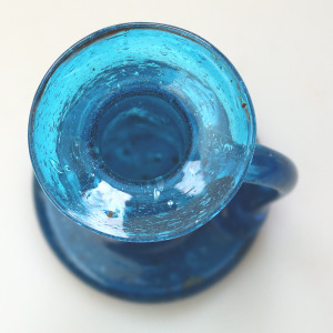 An unusual antique arts & crafts art glass Chamberstick C.1900