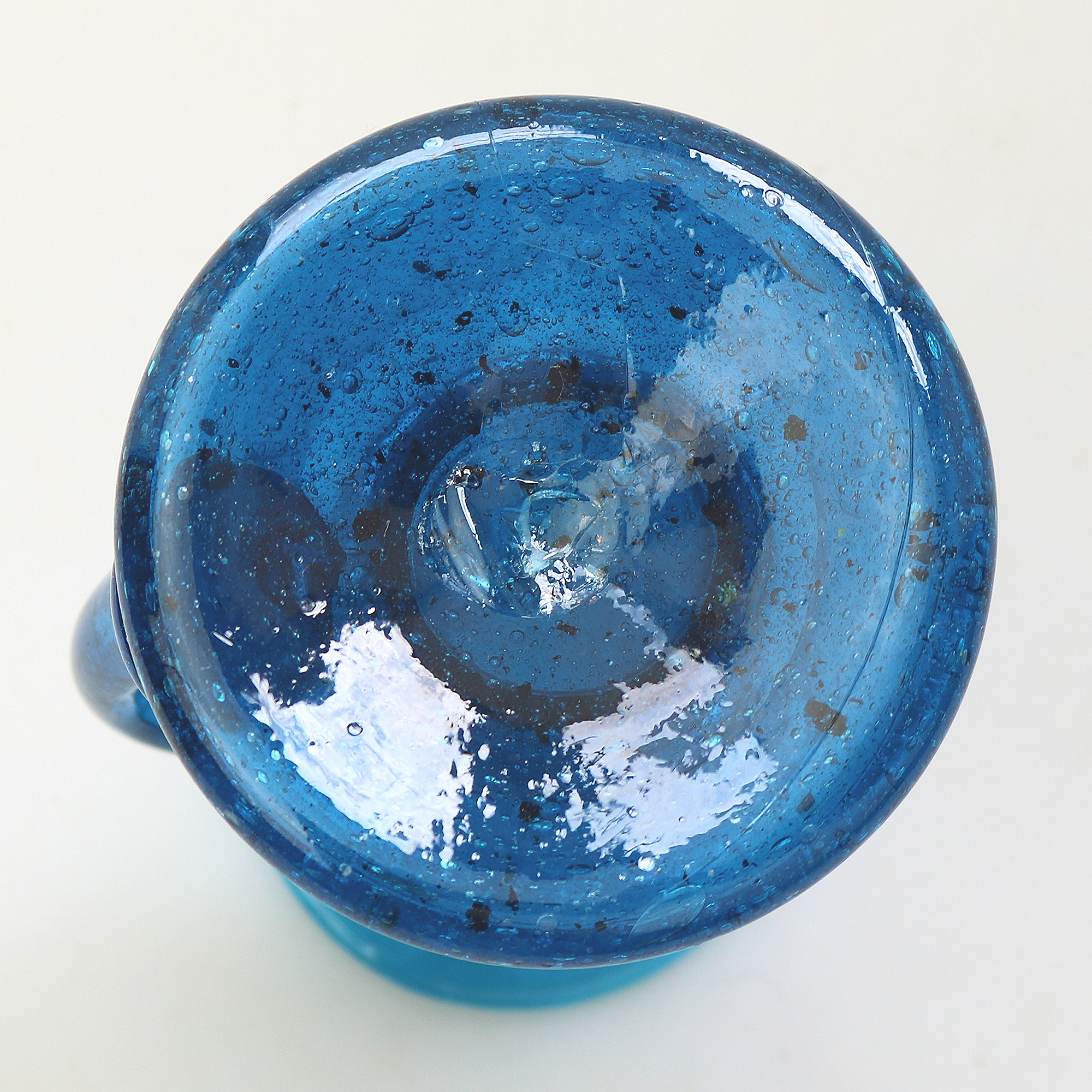 An unusual antique arts & crafts art glass Chamberstick C.1900
