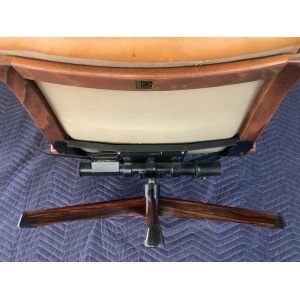 Gote Mobler Leather Reclining Swivel Chair.