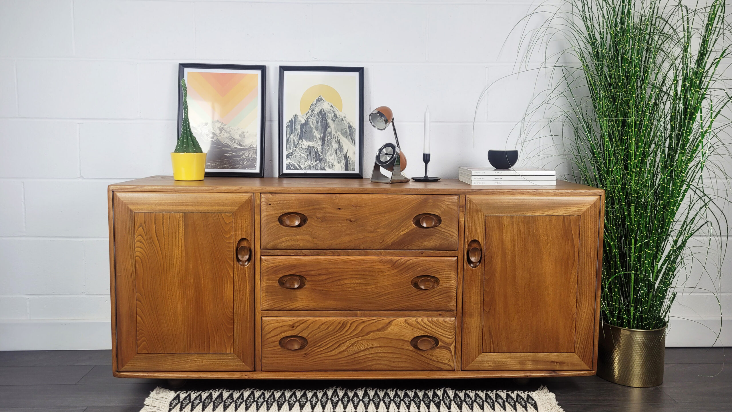 Ercol Low Sideboard, 1970s