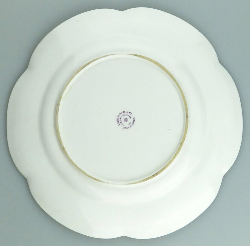 An antique Colebrookdale Coalport porcelain John Rose Cabinet Plate C.19thC