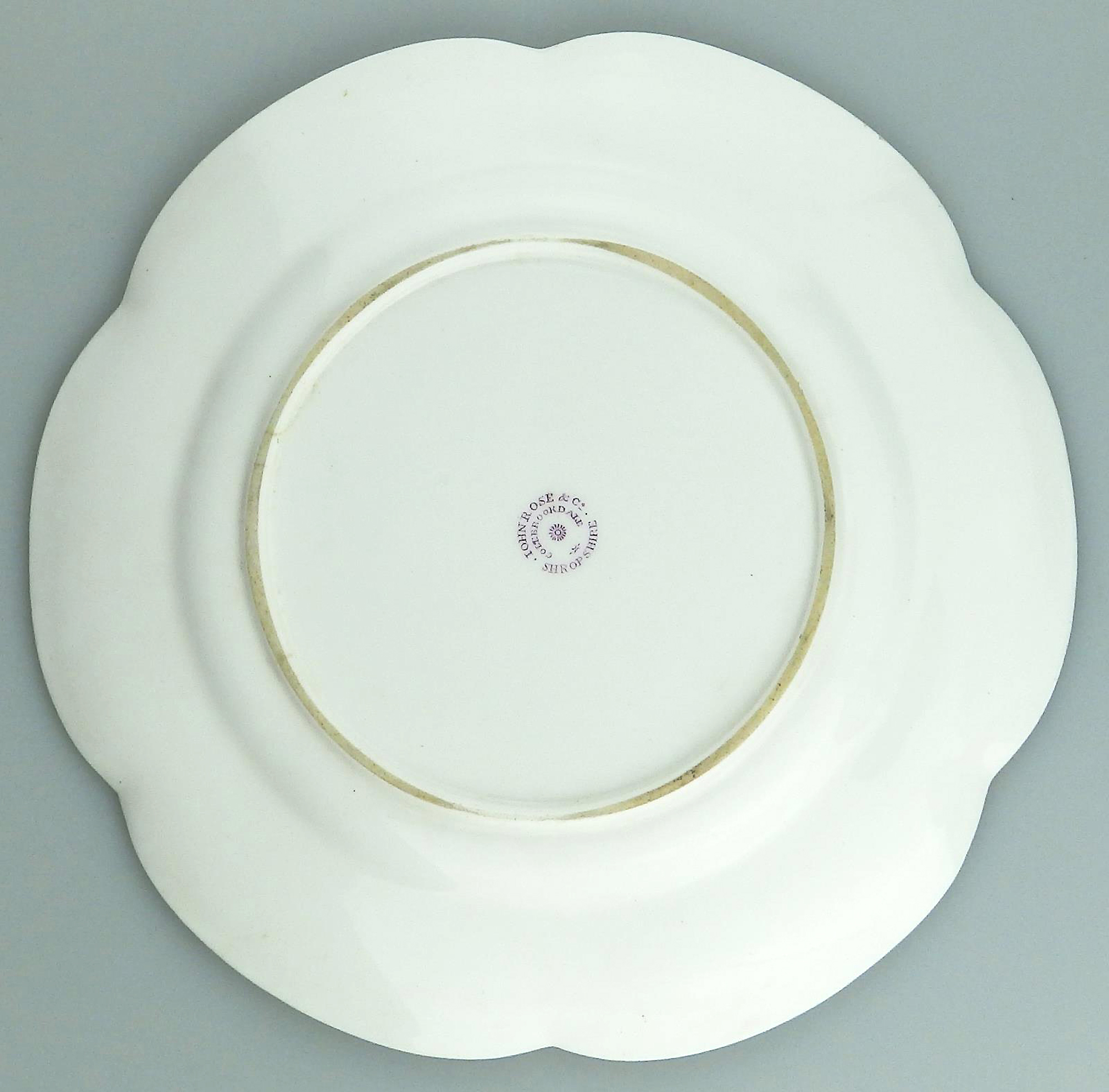 An antique Colebrookdale Coalport porcelain John Rose Cabinet Plate C.19thC