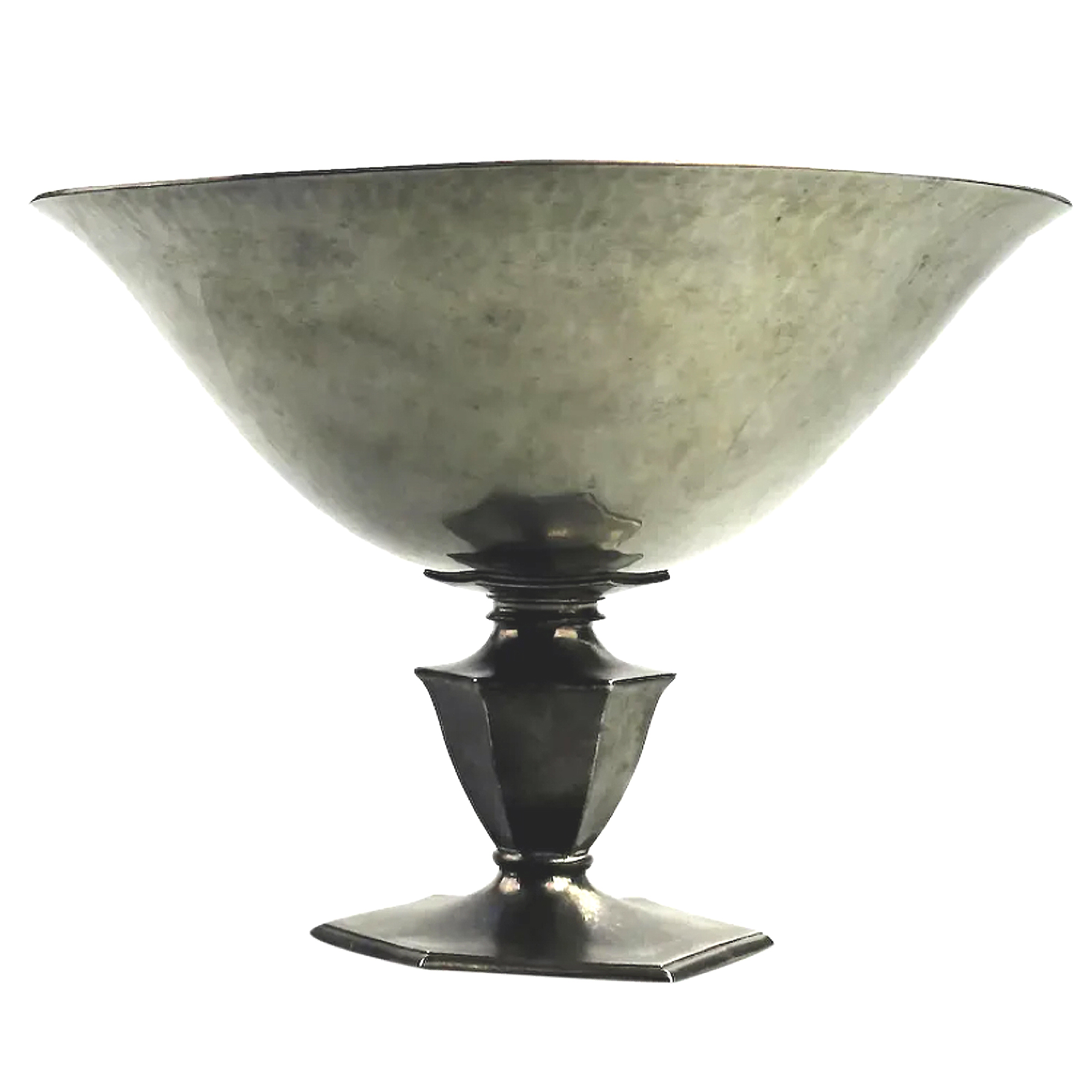 A large Modernist Art Deco Scandinavian pewter Just Andersen hammered Bowl C.1920