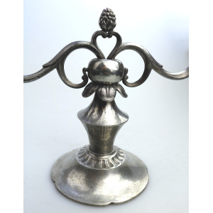 A superior pair of Art Deco Scandinavian pewter Just Andersen Candelabras C.1930