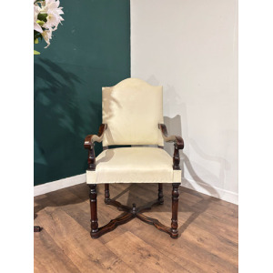 Leather Upholstered Side Armchair