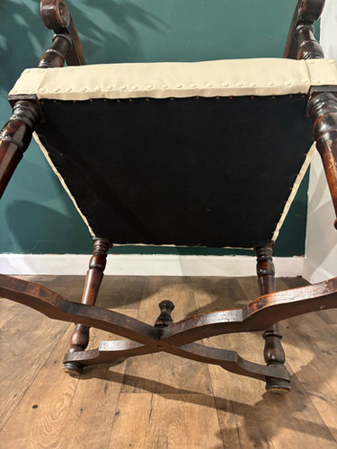 Leather Upholstered Side Armchair