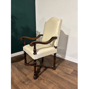 Leather Upholstered Side Armchair