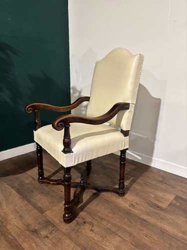 Leather Upholstered Side Armchair