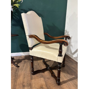 Leather Upholstered Side Armchair