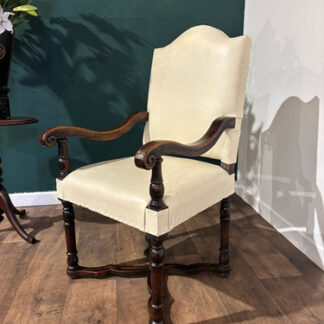 Leather Upholstered Side Armchair