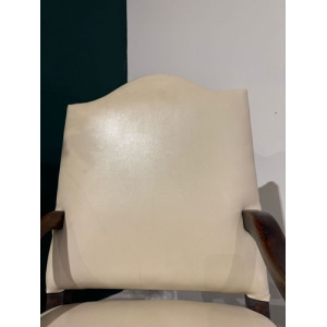 Leather Upholstered Side Armchair