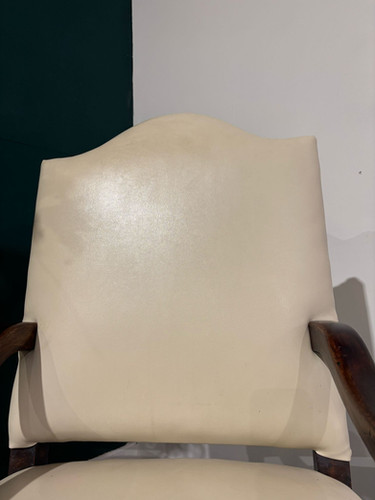 Leather Upholstered Side Armchair