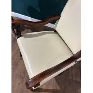 Leather Upholstered Side Armchair