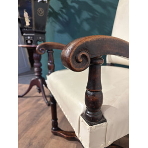 Leather Upholstered Side Armchair