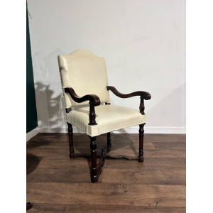 Leather Upholstered Side Armchair