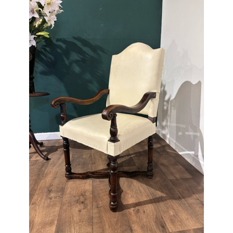 Leather Upholstered Side Armchair