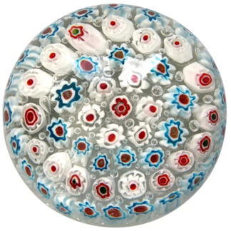 A vintage Magnum Art Glass millefiori coloured canes Desk Paperweight C.20th