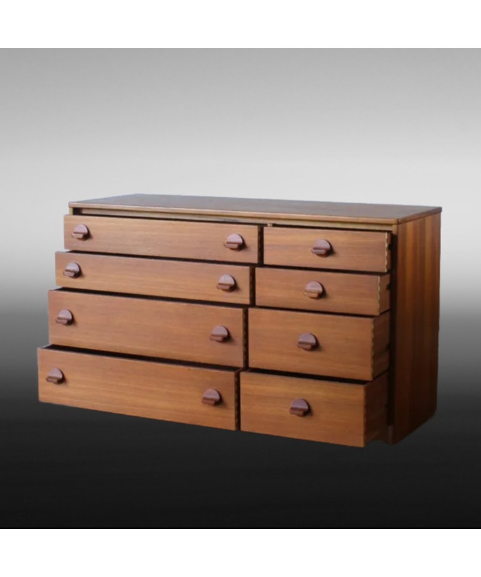 Mid Century Vintage STAG Teak Chest of 8 Drawers