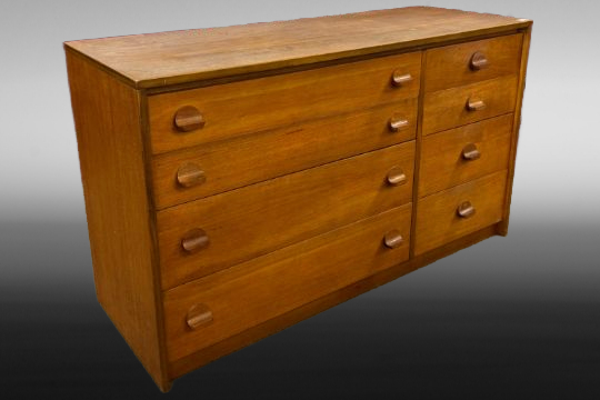Mid Century Vintage STAG Teak Chest of 8 Drawers