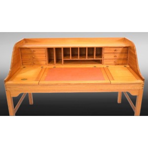 Mid-Century Danish Pine Desk by Andreas Hansen