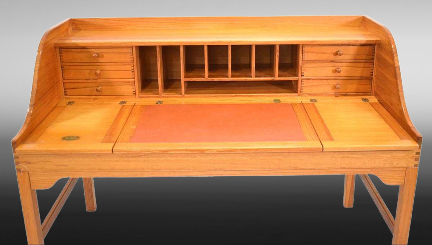 Mid-Century Danish Pine Desk by Andreas Hansen