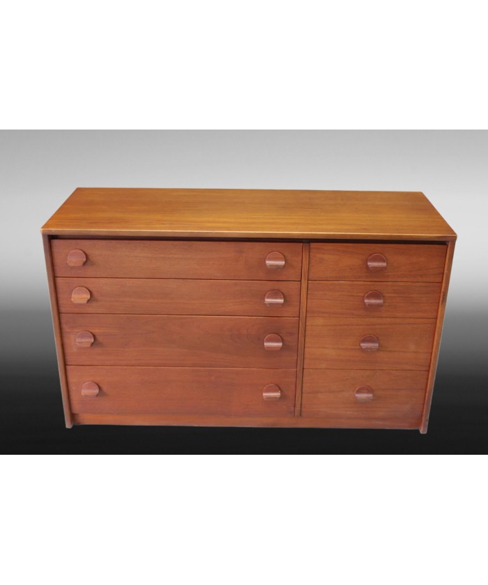 Mid Century Vintage STAG Teak Chest of 8 Drawers