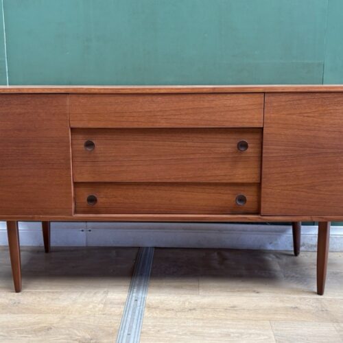 Mid Century Teak Compact Sideboard By Avalon Furniture-Courier