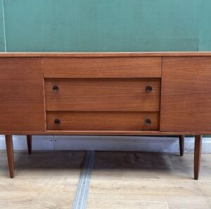 Mid Century Teak Compact Sideboard By Avalon Furniture-Courier