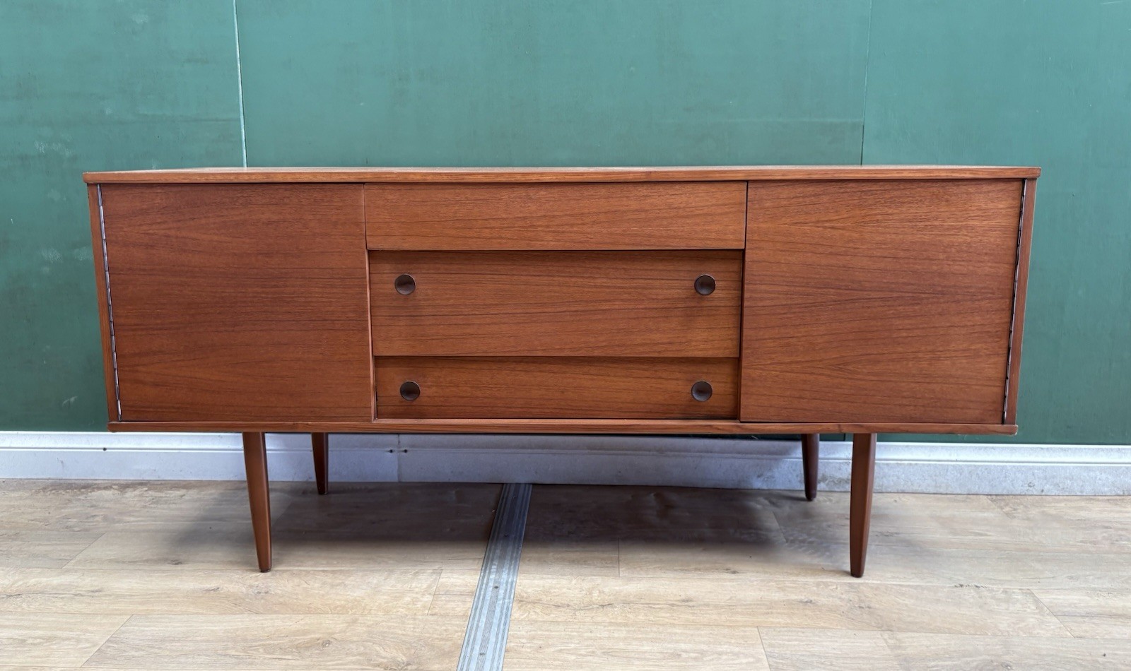 Mid Century Teak Compact Sideboard By Avalon Furniture-Courier