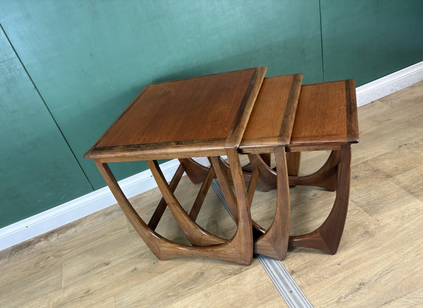 Mid Century Teak G Plan Nest Of Tables-Courier