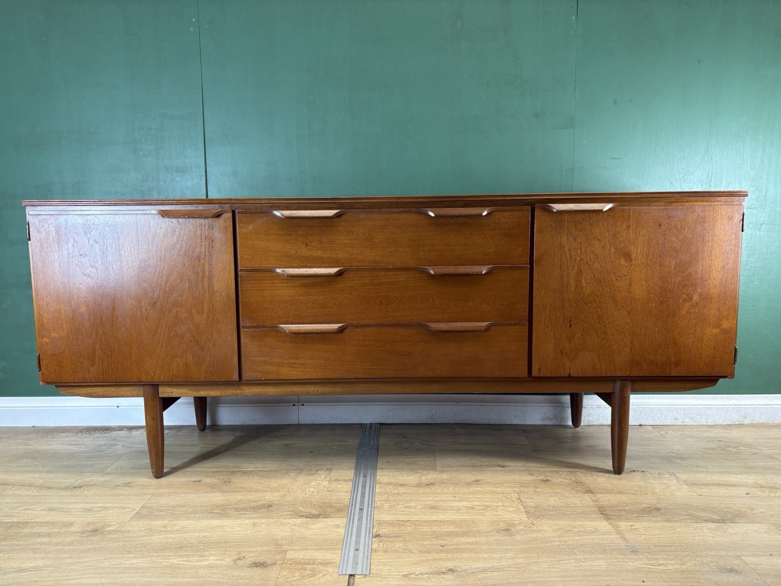 Mid Century Teak Sideboard By Austin Suite Furniture-Courier