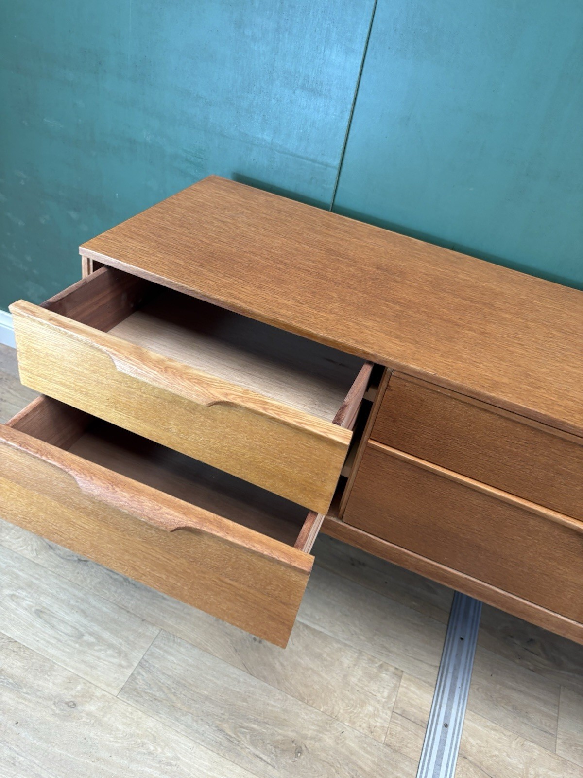 Mid Century Teak Sideboard By Austin Suite Furniture-Courier