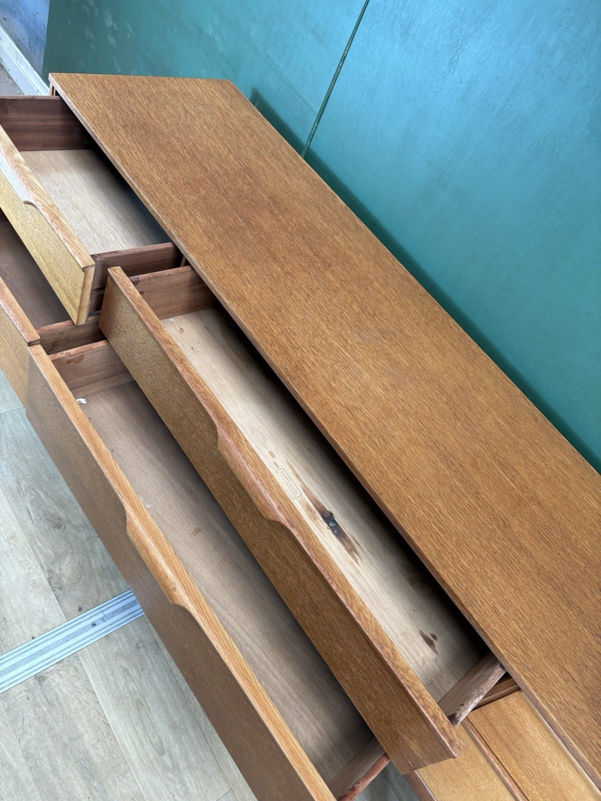 Mid Century Teak Sideboard By Austin Suite Furniture-Courier