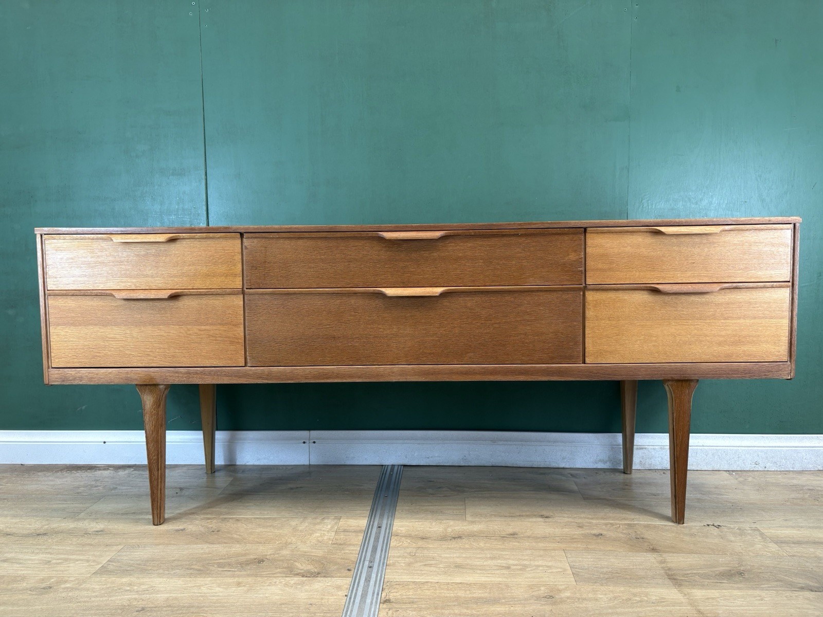 Mid Century Teak Sideboard By Austin Suite Furniture-Courier