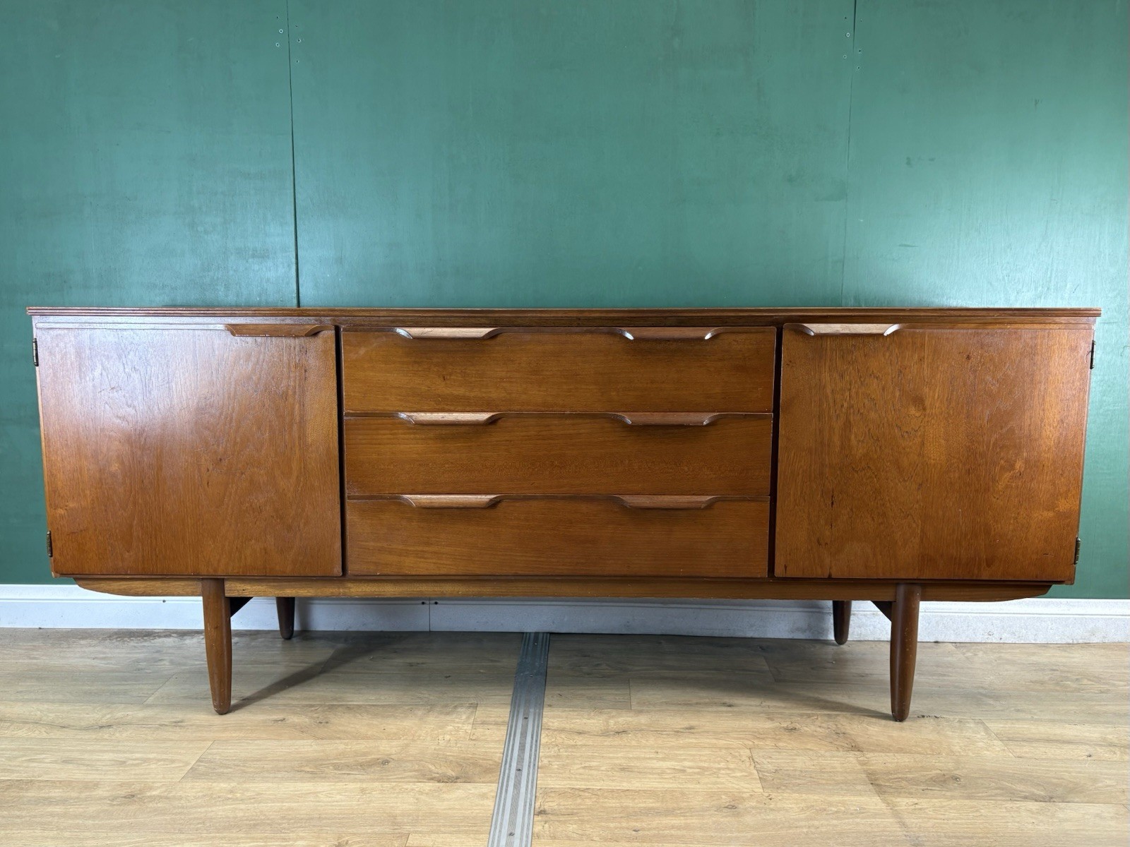 Mid Century Teak Sideboard By Austin Suite Furniture-Courier