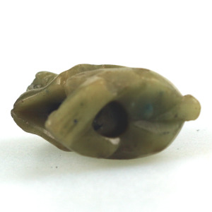 Charming antique hand carved hardstone nephrite cold monkey Netsuke C.19th/20thC