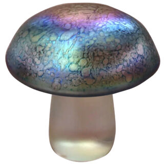 A large vintage novelty over-sized 8.5 cm Toadstool art glass Sculpture C.20thC