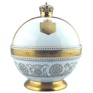 John Wadsworth Limited Edition Minton porcelain Orb Crowning of QEII Commemorative C.1952