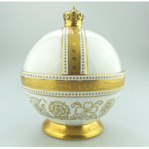 John Wadsworth Limited Edition Minton porcelain Orb Crowning of QEII Commemorative C.1952