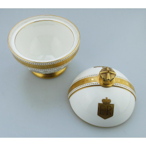 John Wadsworth Limited Edition Minton porcelain Orb Crowning of QEII Commemorative C.1952