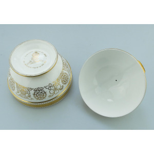 John Wadsworth Limited Edition Minton porcelain Orb Crowning of QEII Commemorative C.1952