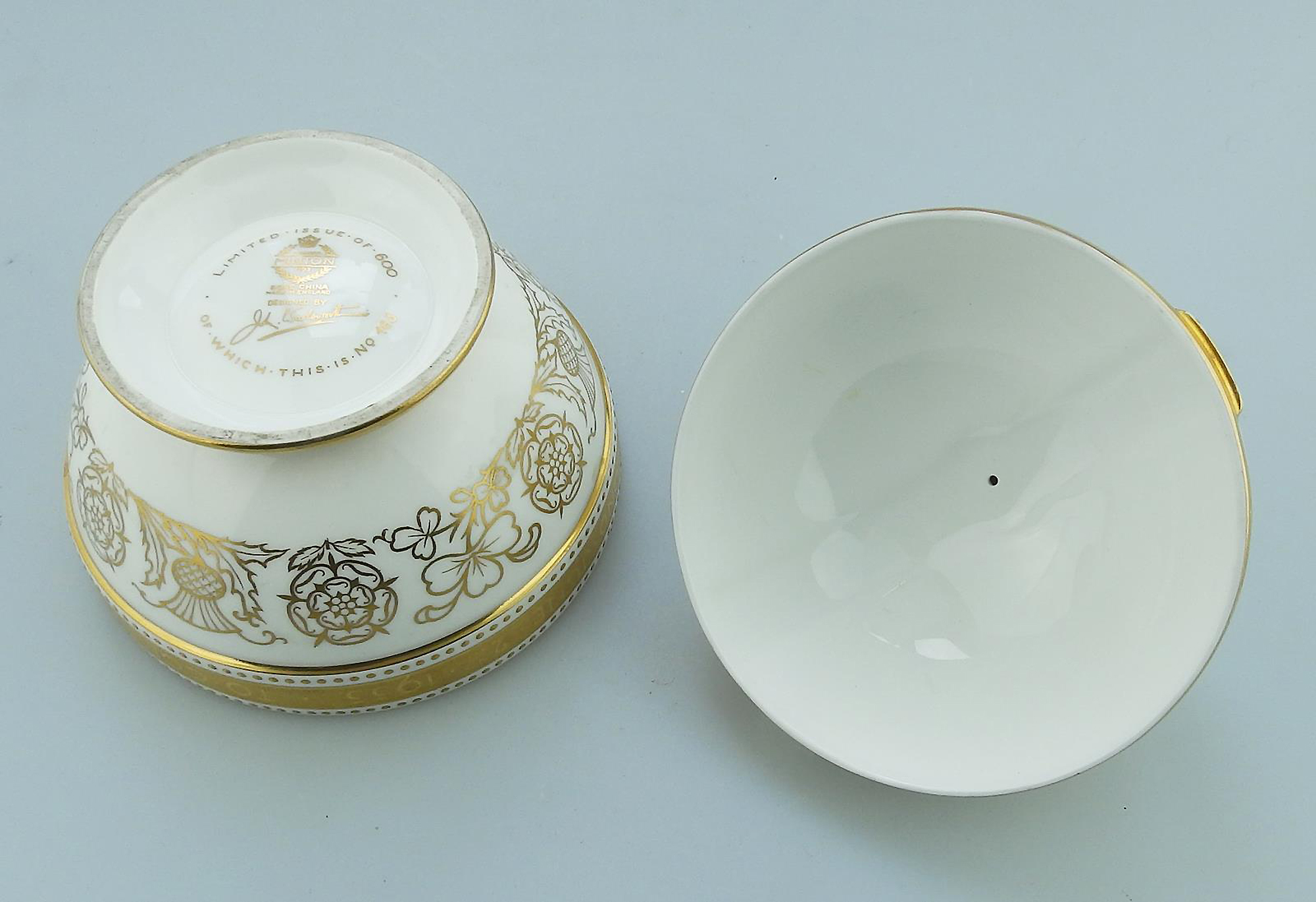 John Wadsworth Limited Edition Minton porcelain Orb Crowning of QEII Commemorative C.1952