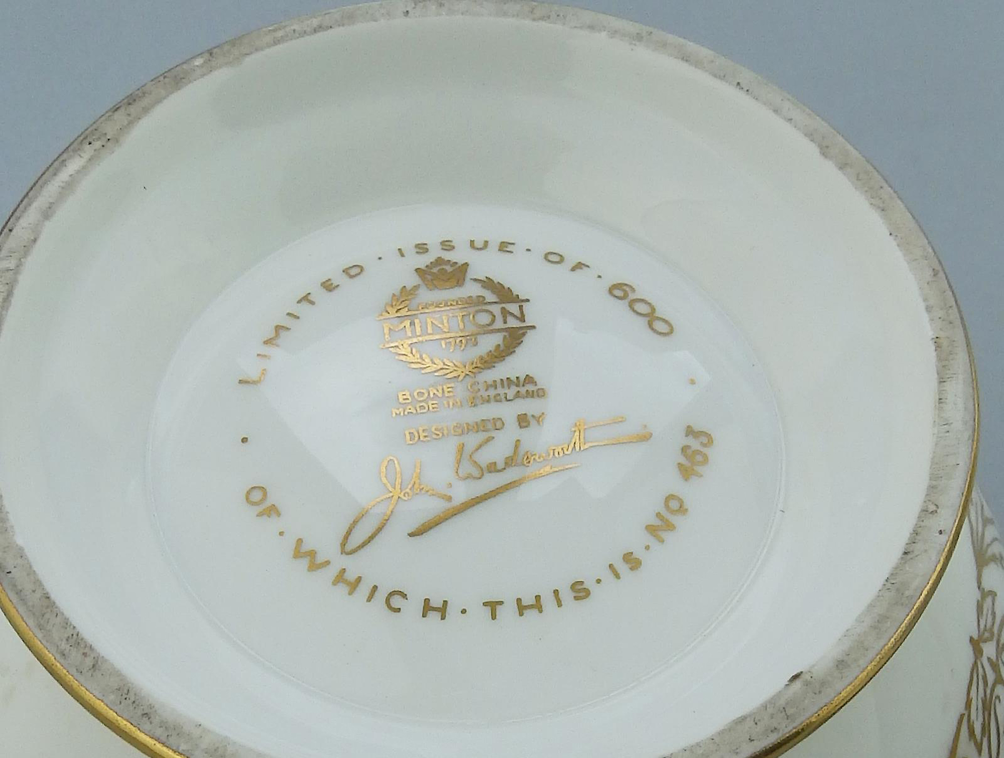 John Wadsworth Limited Edition Minton porcelain Orb Crowning of QEII Commemorative C.1952