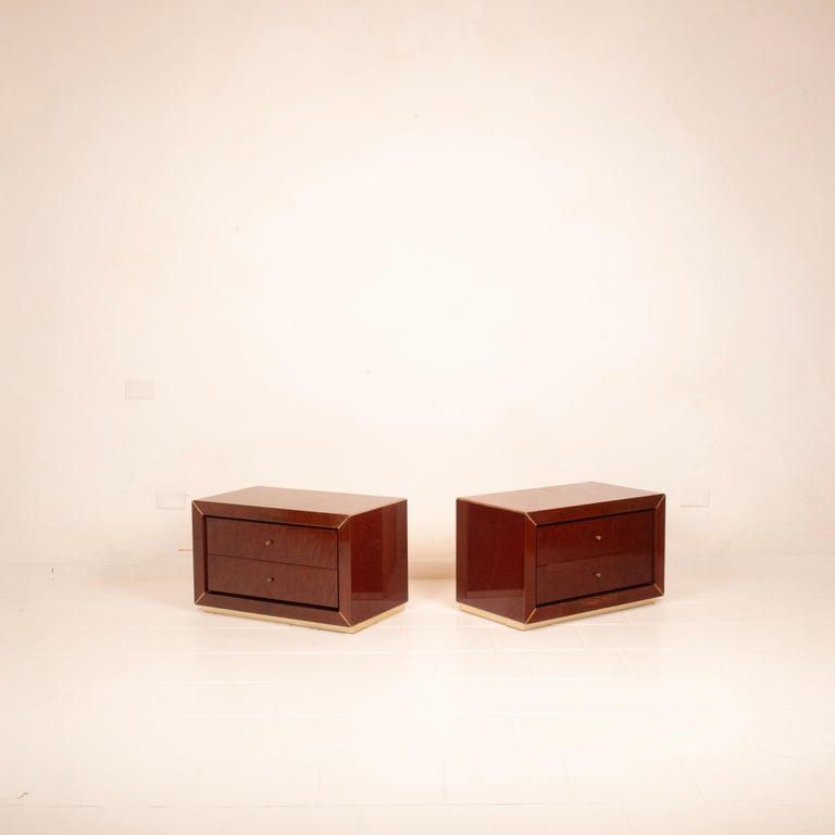 Pair of Nightstands by Gianluigi Gorgoni for Fratelli Turri, 1980