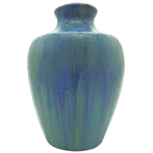 An antique French Art Deco pottery Pierrefonds crystalline glaze Vase C. 1920's