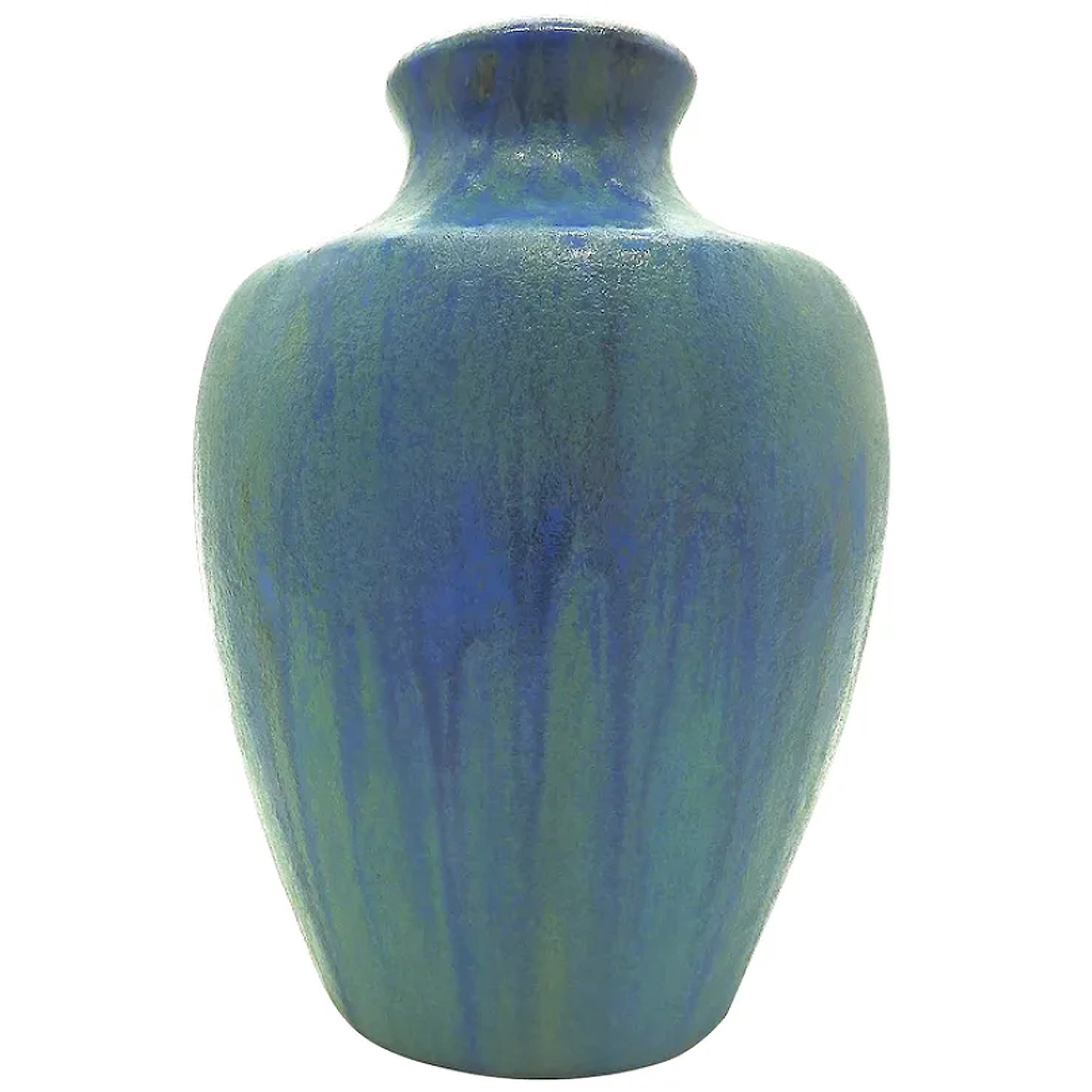 An antique French Art Deco pottery Pierrefonds crystalline glaze Vase C. 1920's